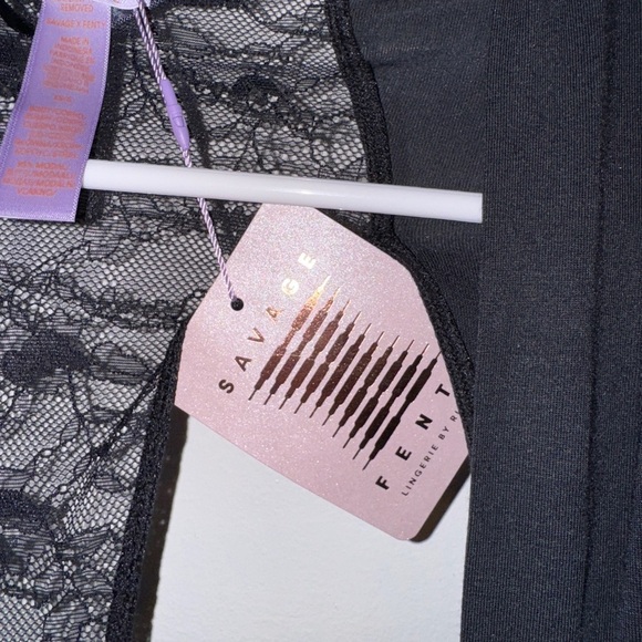 Savage X Fenty Racerback robe in black NWT xs/s - Picture 5 of 6